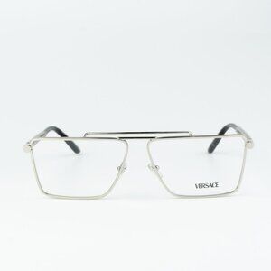 NEW Versace VE1295 1000 Silver  Pilot Unisex Eyeglasses VE 1295